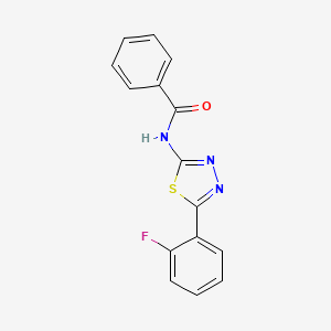 molecular formula C15H10FN3OS B12478008 N-[5-(2-fluorophenyl)-1,3,4-thiadiazol-2-yl]benzamide 