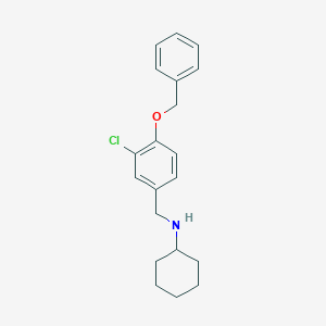 molecular formula C20H24ClNO B12478043 N-[4-(benzyloxy)-3-chlorobenzyl]cyclohexanamine 