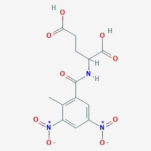 molecular formula C13H13N3O9 B12478069 N-[(2-methyl-3,5-dinitrophenyl)carbonyl]glutamic acid 