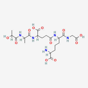 2-Amino-6-[[4-carboxy-4-[2-(2-hydroxypropanoylamino)propanoylamino]butanoyl]amino]-7-(carboxymethylamino)-7-oxoheptanoic acid