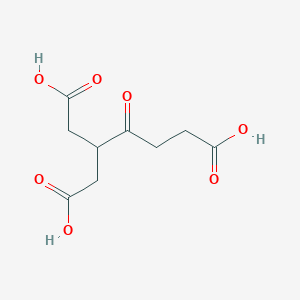 molecular formula C9H12O7 B12478223 3-(Carboxymethyl)-4-oxoheptanedioic acid 
