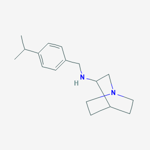 molecular formula C17H26N2 B12478471 N-[4-(propan-2-yl)benzyl]-1-azabicyclo[2.2.2]octan-3-amine 