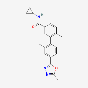 N-cyclopropyl-2',6-dimethyl-4'-(5-methyl-1,3,4-oxadiazol-2-yl)biphenyl-3-carboxamide
