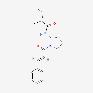 2-methyl-N-[1-[(E)-3-phenylprop-2-enoyl]pyrrolidin-2-yl]butanamide