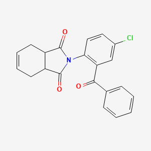 molecular formula C21H16ClNO3 B12478782 2-(2-Benzoyl-4-chlorophenyl)-3a,4,7,7a-tetrahydroisoindole-1,3-dione 