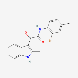 molecular formula C18H15BrN2O2 B12478807 N-(2-bromo-4-methylphenyl)-2-(2-methyl-1H-indol-3-yl)-2-oxoacetamide 
