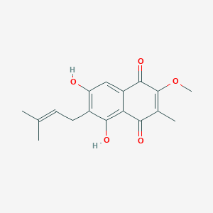 molecular formula C17H18O5 B1247881 Fumaquinone 