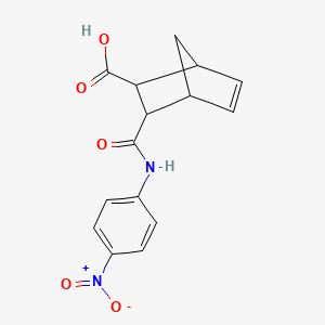 molecular formula C15H14N2O5 B12478992 3-[(4-Nitrophenyl)carbamoyl]bicyclo[2.2.1]hept-5-ene-2-carboxylic acid 