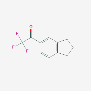 molecular formula C11H9F3O B012479 1-(2,3-dihydro-1H-inden-5-yl)-2,2,2-trifluoroethanone CAS No. 107713-63-3