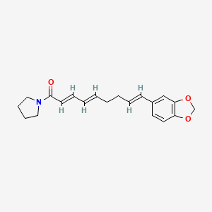 molecular formula C20H23NO3 B1247915 1-[(2E,4E,8E)-9-(3,4-methylenedioxyphenyl)-2,4,8-nonatrienoyl]pyrrolidine 