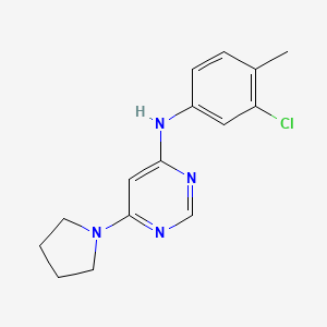 molecular formula C15H17ClN4 B12479173 N-(3-chloro-4-methylphenyl)-6-(pyrrolidin-1-yl)pyrimidin-4-amine 