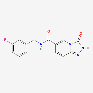 molecular formula C14H11FN4O2 B12479179 N-(3-fluorobenzyl)-3-oxo-2,3-dihydro[1,2,4]triazolo[4,3-a]pyridine-6-carboxamide 