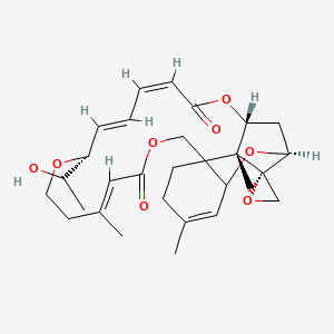 (1S,12E,17R,18E,20Z,24R,25R,26S)-17-(1-hydroxyethyl)-5,13,25-trimethylspiro[2,10,16,23-tetraoxatetracyclo[22.2.1.03,8.08,25]heptacosa-4,12,18,20-tetraene-26,2'-oxirane]-11,22-dione