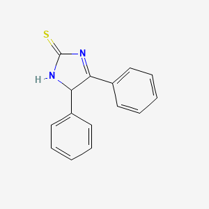 molecular formula C15H12N2S B12479197 4,5-Diphenyl-1,5-dihydroimidazole-2-thione CAS No. 5471-43-2