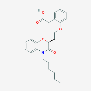 {2-[2-((R)-4-Hexyl-3-oxo-3,4-dihydro-2H-benzo[1,4]oxazin-2-yl)-ethoxy]-phenyl}-acetic acid