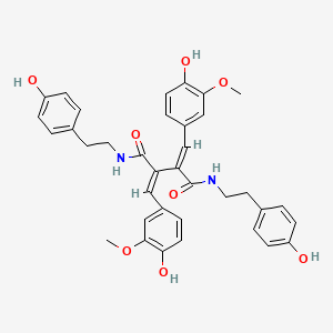 molecular formula C36H36N2O8 B1247936 Cannabisin G 