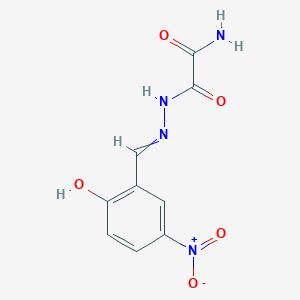 molecular formula C9H8N4O5 B12479361 N'-[(2-hydroxy-5-nitrophenyl)methylideneamino]oxamide CAS No. 355831-72-0