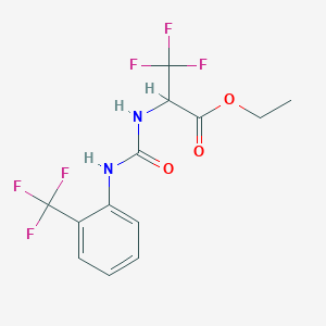 molecular formula C13H12F6N2O3 B12479385 ethyl 3,3,3-trifluoro-N-{[2-(trifluoromethyl)phenyl]carbamoyl}alaninate 