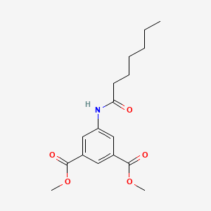molecular formula C17H23NO5 B12479574 Dimethyl 5-(heptanoylamino)benzene-1,3-dicarboxylate 