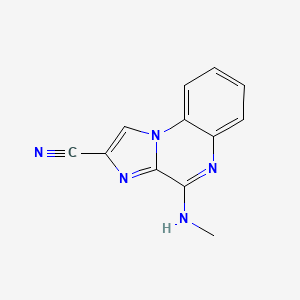 molecular formula C12H9N5 B1247962 4-(Methylamino)imidazo[1,2-a]quinoxaline-2-carbonitrile 