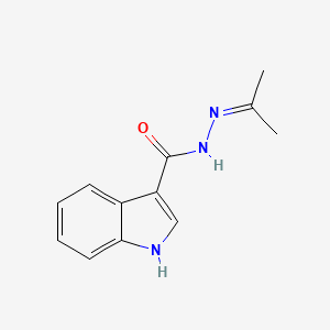 molecular formula C12H13N3O B12479706 N'-(propan-2-ylidene)-1H-indole-3-carbohydrazide 