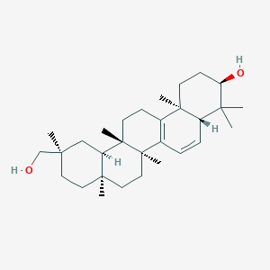molecular formula C30H48O2 B1248000 (3R,4aR,6aS,6bS,8aS,11R,12aR,14bS)-11-(hydroxymethyl)-4,4,6a,6b,8a,11,14b-heptamethyl-1,2,3,4a,7,8,9,10,12,12a,13,14-dodecahydropicen-3-ol 