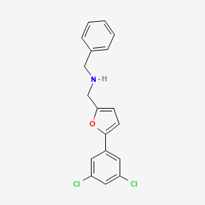 molecular formula C18H15Cl2NO B12480010 Benzyl({[5-(3,5-dichlorophenyl)furan-2-YL]methyl})amine 
