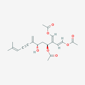 molecular formula C21H26O7 B1248008 (4S,6S)-1,4-Diacetoxy-3-[(Z)-acetoxymethylene]-7-methylene-11-methyl-1,10-dodecadien-8-yn-6-ol 