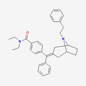 molecular formula C33H38N2O B1248012 N,N-Diethyl-4-[(8-phenethyl-8-aza-bicyclo[3.2.1]oct-3-ylidene)-phenyl-methyl]-benzamide 