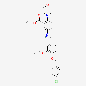 molecular formula C29H33ClN2O5 B12480138 Ethyl 5-({4-[(4-chlorobenzyl)oxy]-3-ethoxybenzyl}amino)-2-(morpholin-4-yl)benzoate 