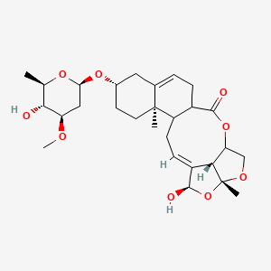 (1E,5R,8S,19R,21R,22R)-21-hydroxy-8-[(2R,4R,5R,6R)-5-hydroxy-4-methoxy-6-methyloxan-2-yl]oxy-5,19-dimethyl-15,18,20-trioxapentacyclo[14.5.1.04,13.05,10.019,22]docosa-1,10-dien-14-one