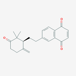 molecular formula C21H22O3 B1248037 Cordiaquinone K 