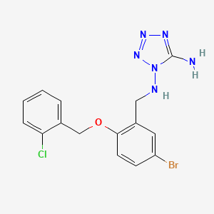 molecular formula C15H14BrClN6O B12480429 N~1~-{5-bromo-2-[(2-chlorobenzyl)oxy]benzyl}-1H-tetrazole-1,5-diamine 