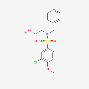 molecular formula C17H18ClNO5S B12480433 N-benzyl-N-[(3-chloro-4-ethoxyphenyl)sulfonyl]glycine 
