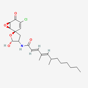 (2E,4E)-N-[(1S,2R,2'R,6R)-4-chloro-2'-hydroxy-5-oxospiro[7-oxabicyclo[4.1.0]hept-3-ene-2,5'-oxolane]-3'-yl]-4,6-dimethyldodeca-2,4-dienamide