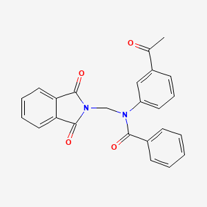 molecular formula C24H18N2O4 B12480912 N-(3-acetylphenyl)-N-[(1,3-dioxoisoindol-2-yl)methyl]benzamide 