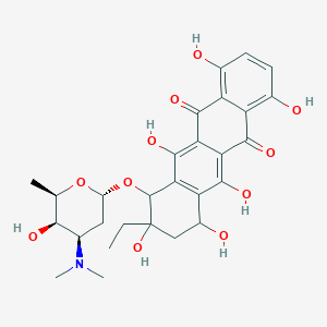 10-[(2R,4R,5R,6R)-4-(dimethylamino)-5-hydroxy-6-methyloxan-2-yl]oxy-9-ethyl-1,4,6,7,9,11-hexahydroxy-8,10-dihydro-7H-tetracene-5,12-dione