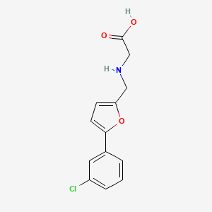 molecular formula C13H12ClNO3 B12481051 N-{[5-(3-chlorophenyl)furan-2-yl]methyl}glycine 