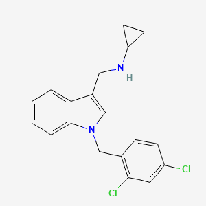 molecular formula C19H18Cl2N2 B12481066 N-{[1-(2,4-dichlorobenzyl)-1H-indol-3-yl]methyl}cyclopropanamine 