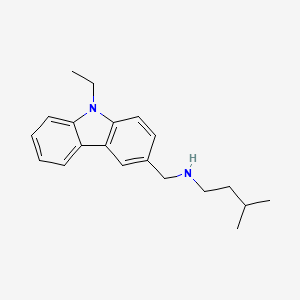 molecular formula C20H26N2 B12481181 N-[(9-ethyl-9H-carbazol-3-yl)methyl]-3-methylbutan-1-amine 