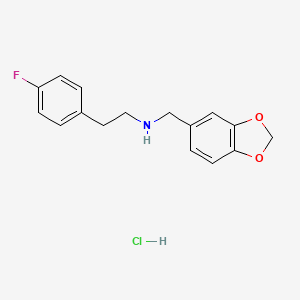 molecular formula C16H17ClFNO2 B12481190 Benzo[1,3]dioxol-5-ylmethyl-[2-(4-fluoro-phenyl)-ethyl]-amine hydrochloride 
