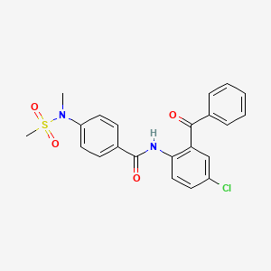 molecular formula C22H19ClN2O4S B12481197 N-[4-chloro-2-(phenylcarbonyl)phenyl]-4-[methyl(methylsulfonyl)amino]benzamide 