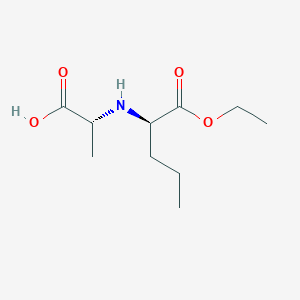 molecular formula C10H19NO4 B124812 (R)-2-[[(R)-1-(Ethoxycarbonyl)butyl]amino]propionic acid CAS No. 145682-38-8