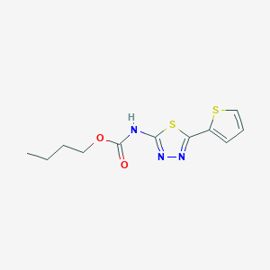 molecular formula C11H13N3O2S2 B12481207 Butyl [5-(thiophen-2-yl)-1,3,4-thiadiazol-2-yl]carbamate 