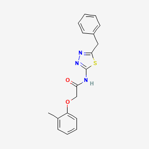 molecular formula C18H17N3O2S B12481373 N-(5-benzyl-1,3,4-thiadiazol-2-yl)-2-(2-methylphenoxy)acetamide 