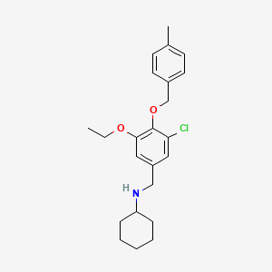 molecular formula C23H30ClNO2 B12481391 N-{3-chloro-5-ethoxy-4-[(4-methylbenzyl)oxy]benzyl}cyclohexanamine 