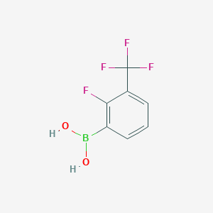 molecular formula C7H5BF4O2 B124814 2-Fluoro-3-(trifluoromethyl)phenylboronic acid CAS No. 157834-21-4