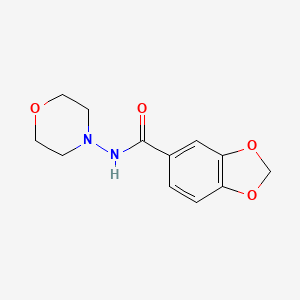 molecular formula C12H14N2O4 B12481437 N-(morpholin-4-yl)-1,3-benzodioxole-5-carboxamide 