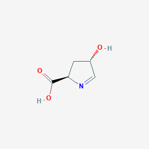 molecular formula C5H7NO3 B1248145 (3S,5R)-1-pyrroline-3-hydroxy-5-carboxylic acid 