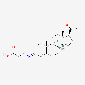 molecular formula C23H33NO4 B1248146 Progesterone 3-carboxymethyloxime 